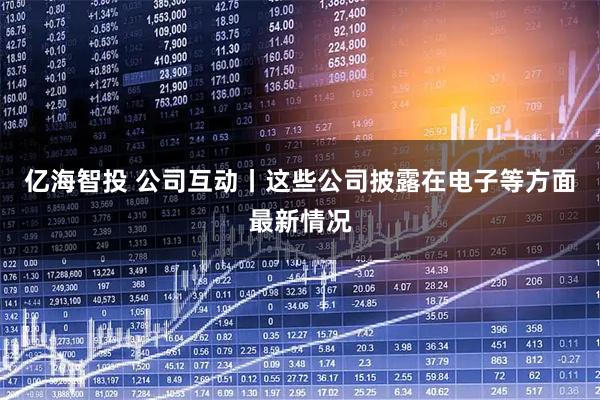 亿海智投 公司互动丨这些公司披露在电子等方面最新情况