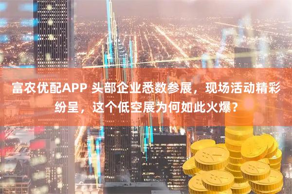富农优配APP 头部企业悉数参展，现场活动精彩纷呈，这个低空展为何如此火爆？